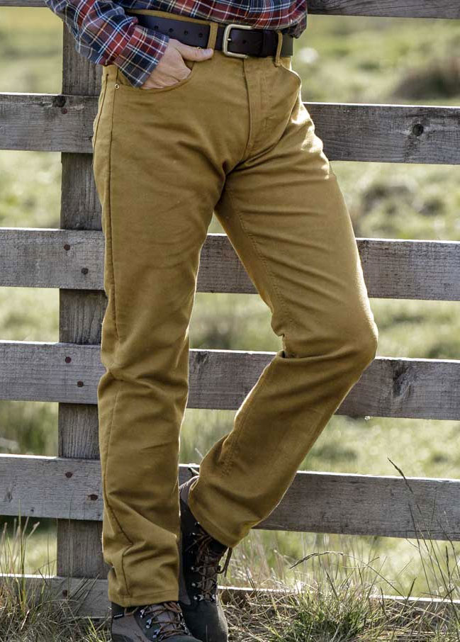 Cotton Moleskin Twill Trousers - Beige - Men | H&M GB