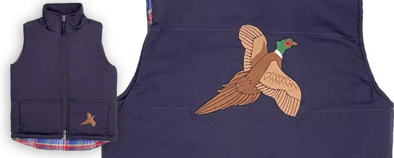 Kids Bodywarmer with Pheasant Embroidery